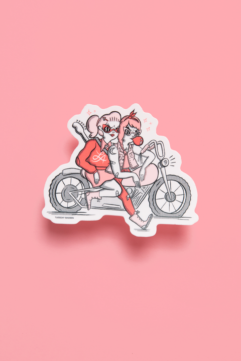 Moto Babes Sticker